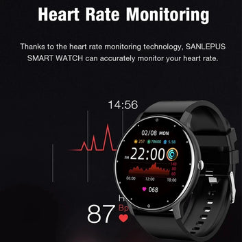 LIGE 2024 Smart Watch Women Men Lady Gift Sport Fitness Watches Heart Rate