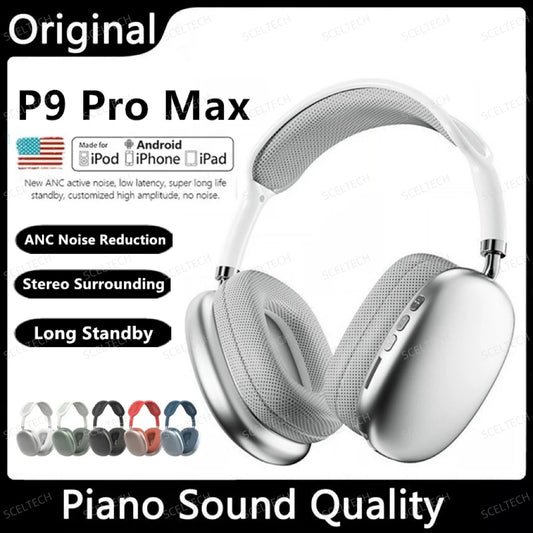 NEW P9 Pro Max Air Wireless Bluetooth Headphones Noise Cancelling Earphones