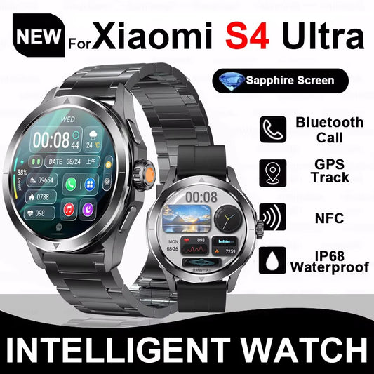 New For Xiaomi S4 Ultra Outdoor Sports Smart Watch Men 1.53 inch AMOLED NFC