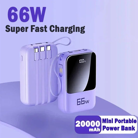 Mini Power Bank 20000mAh 66W High-end  Large Capacity Super Fast Charging