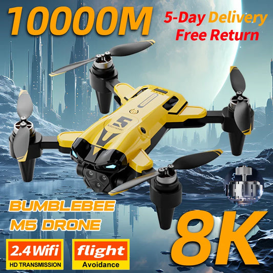 2024 New M5 Drone 8K Professional Triple Camera Brushless Motor