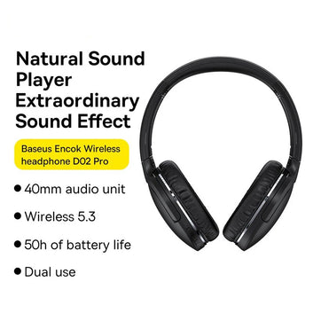 Baseus D02 Pro Wireless Headphones Sport Bluetooth 5.3 Earphone