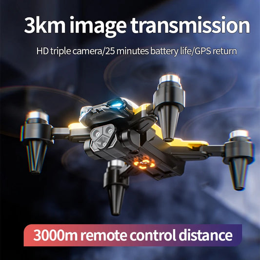 2024 New M5 Drone 8K Professional Triple Camera Brushless Motor